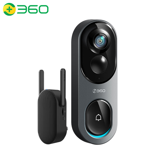 360 Video Türklingel 6Pro 5-Megapixel-Überwachung Smart Doorbell Elektronischer Kamelfisch Augentokla-Kamel-WLAN Mobile Remote-Videoanruf Standard 64G Karten + Kartenleser [neues Produkt] Video Türklingel 6pro (Panorama Ansicht)