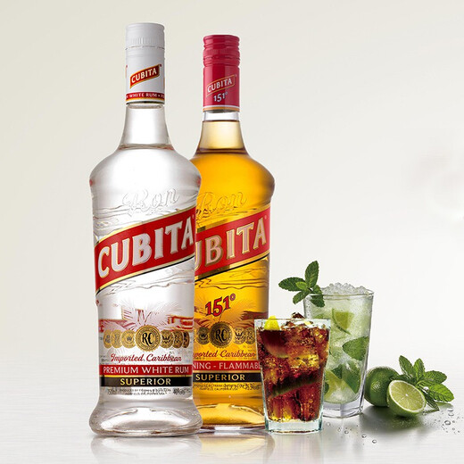 古贝塔（CUBITA）朗姆酒  美国原装进口 调酒基酒 白朗姆酒新老产地随机 750mL 1瓶