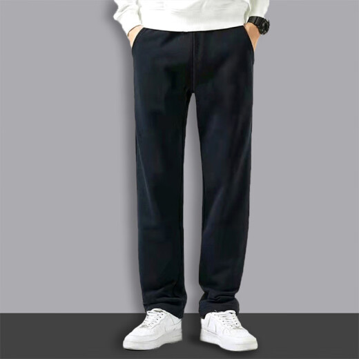 Prevett Rhino Casual Pants Men's Spring and Autumn Pants Men's Loose Long Pants Large Size Pants MS888 Black/Leg L