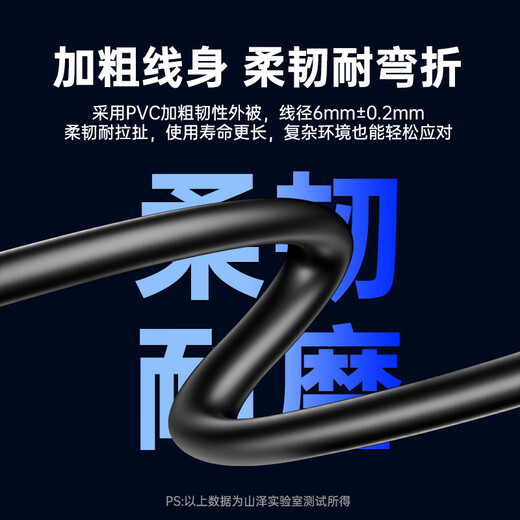 山泽 网线延长线 RJ45网口接头延长器 六类cat6类千兆网络宽带公对母接口双绞连接线纯铜 0.5米 605YC