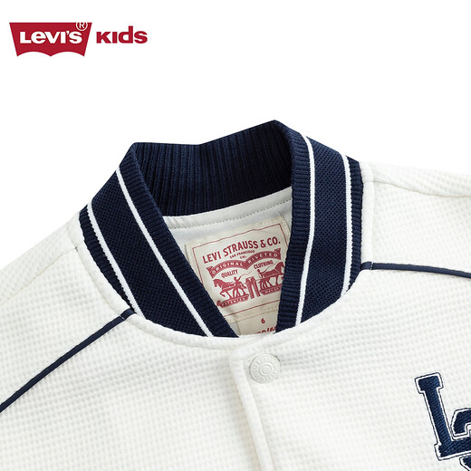 LEVI S Levi's children's boys' jacket autumn baseball uniform jacket Egret 160/76
