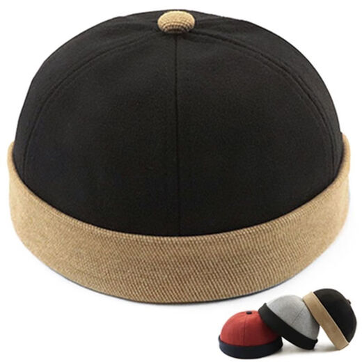 Unterhaltsamer Vermieterhut Männer Frühling und Herbst Melon Skin Hut Herren Vermieterhut Frauen Trendy Marke mittleren Alters und älteren Retro-Hip-Hop-Nobel-Flip-Flip-Feeding Yuppie Hut Wassermelonenhut 13657 Tiefe Messgerät können sich einstellen (56-60 cm)