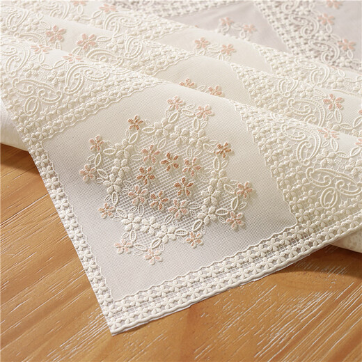 Table cloth waterproof, oil-proof, no washing and anti-scalding tea table cloth cover dining table mat pvc rectangular plastic table cloth sense FR653 pearlescent-Begonia 60*120cm
