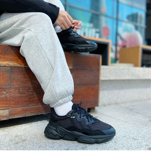 ADIDAS阿迪达斯三叶草男鞋女鞋秋季新款OZWEEGO网面透气老爹鞋跑步鞋男 EE6999黑武士 43