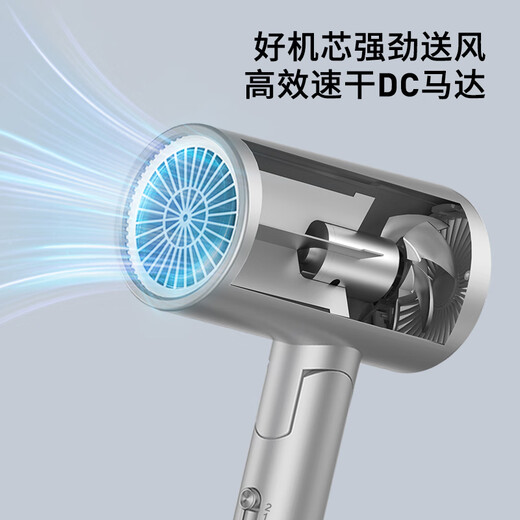 CONFU hair dryer household high-power quick-drying hair care hair dryer dormitory travel portable foldable 3C certified hair dryer holiday gift for boyfriend and girlfriend Xingyao Silver 1800W-negative ion hair care 3151