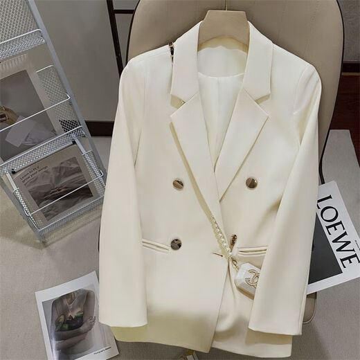 KAHTOP2026 Spring and Autumn New Style Small Suit Jacket Women Korean Style Straight Casual Fashion Temperament Slim Suit Top MIM Black XL 115-125Jin Jin is equal to 0.5 kg