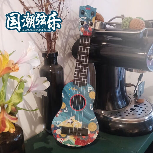 SAINT LIPINN儿童玩具可弹奏仿真吉他儿童尤克里里3到12岁初学者玩具乐器礼物 44厘米太空宇航员(蓝色) 标配(简易教程+拨片)