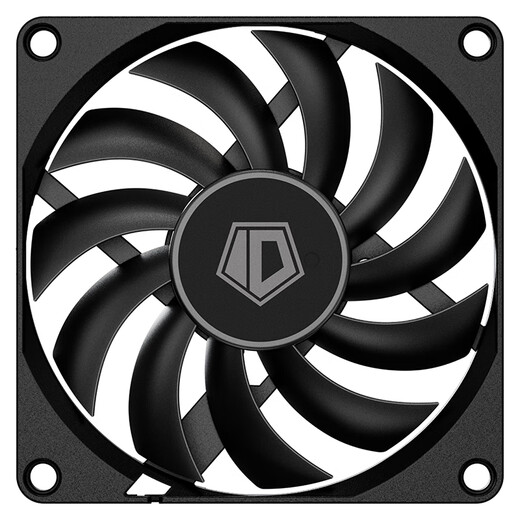 ID-COOLING Ventilador delgado de 8 cm, ventilador de chasis mate, interfaz de 4 pines, control de temperatura PWM, adecuado para ventilador modificado con radiador de computadora push-down ITX NO-8010-PWM