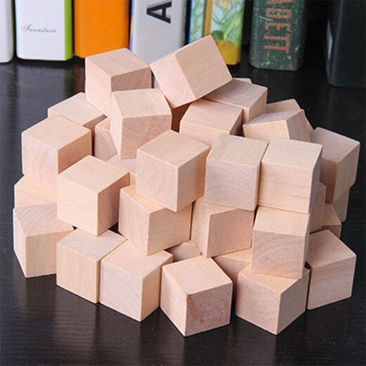 Petits blocs de construction en couleur mathématiques carrés aides pédagogiques cube cube en bois carré de jardin d'enfants