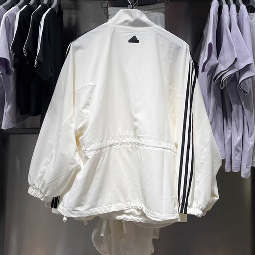
Adidas (adidas) jacket women's summer sportswear loose stand collar woven casual jacket cardigan top JI9768 Hanyu white L