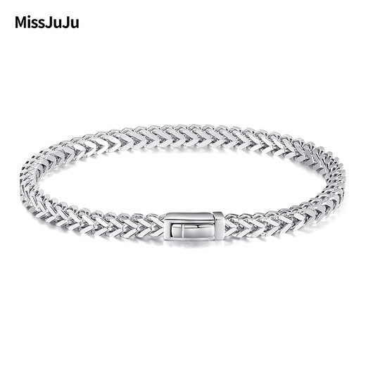 Miss JuJu pt950 platinum bracelet for men, platinum keel bracelet, domineering herringbone bracelet, recommended wearing length = clean hand circumference + 1.5~2.0cm