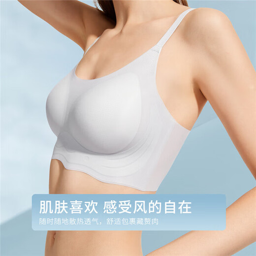 Urban Beauty Underwear Women's No Steel Ring Cool Feeling Seamless Small Cool Breeze Light Jelly Strip Soft Support Bra Bra 2B322L
