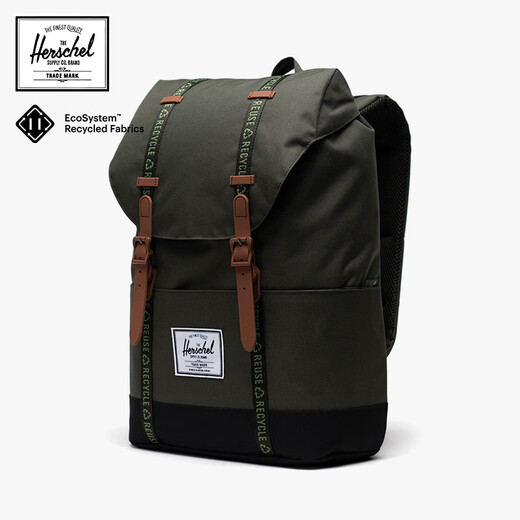 
Herschel Canada Retreat Large Backpack Eco Series Leisure Travel Bag Backpack 10971 Twilight Green/Classic Black