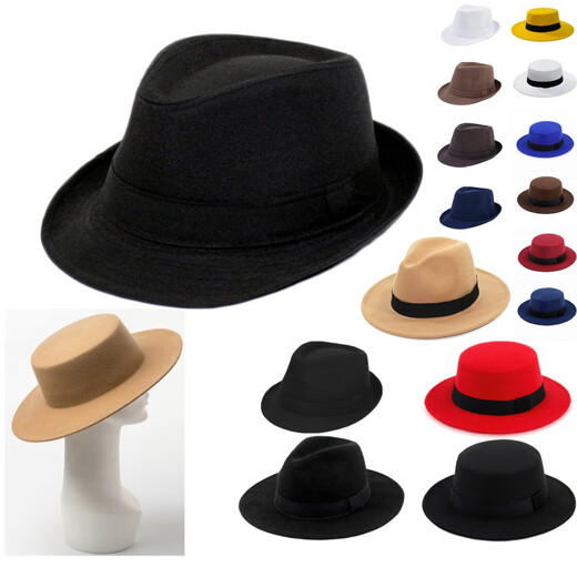 Xibai Popping Hat street Dance Top Hat Jazz Hombres MJ British Jazzdance Gatleman Hat, traje negro delgado S Modelo de niños (54 cm)