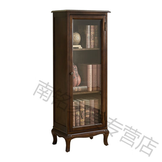Yundu American Light Luxury Wood Solid Home Simple Sala de Estar Almacenamiento Gabinete Vertical Almacenamiento en la Pared Gabinete para Vino Retro Multifuncional Color Nogal Dos Puertas (580x320x1300) Totalmente Equipado