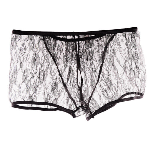 ROSELEX private delivery sexy men's sexy underwear men's thong underwear fully transparent T pants passion white one-size-fits-all lace boxer briefs men's transparent sexy shorts