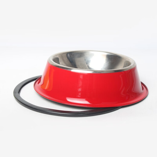 Yimeng Pet Bowl Stainless Steel Dog Bowl Large, Medium and Small Dog Rice Bowl Cat Bowl Cat Water Bowl Food Bowl Universal Color Random Small Size