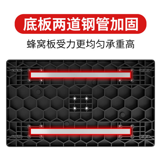 Haojiaju folding flat trolley double steel tube load capacity 110*65cm industrial light tone wheel hand push cargo handling small trailer decoration factory