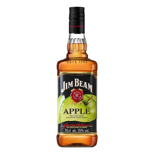 金宾（Jim Beam）波本威士忌美国进口洋酒 调和型 白占边黑麦/蜂蜜味/苹果味酒送礼 金宾苹果700ml