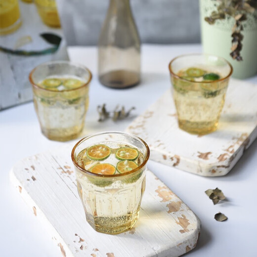 Corning 2-piece heat-resistant glass coffee cup, milk cup, beer glass, water cup, microwave oven, dishwasher safe, Belle water cup 2-piece set