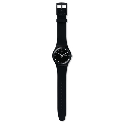 Swatch Swiss watch original colorful series cool pure black student sports quartz watch SUOB720
