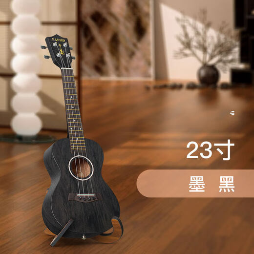 京韵单板尤克里里女男初学者儿童小吉他乌克丽丽入门ukulele 墨黑【初学款】 23英寸