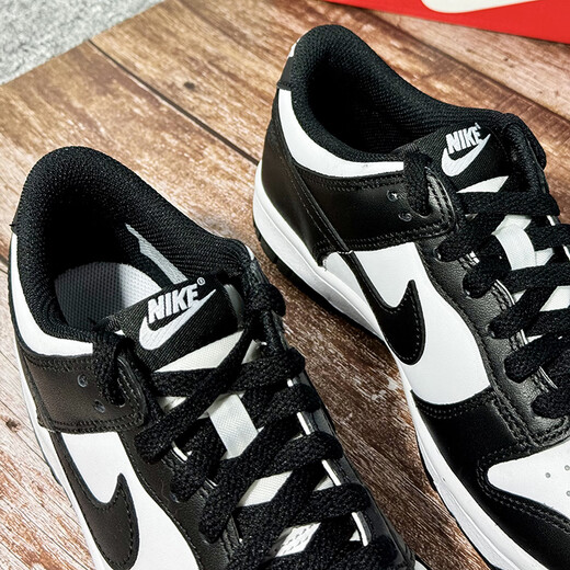 Nike (NIKE) Dunk Low'Black' Nike Black and White Panda GS Sports and Casual Low Top Retro Shoes CW1590-100 CW1590-100 36.5