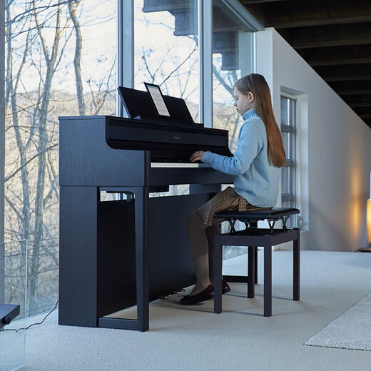 Roland HP704/HP702/HP701 Luxus vertikaler elektrischer Klavier Erwachsener Professional spielen 88 Key Home Digital Piano HP704-WH Elegant White + Accessoires Geschenktüte