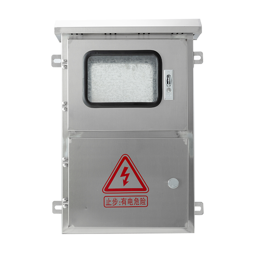 Boîte de distribution extérieure en acier inoxydable, boîte connectée au réseau photovoltaïque, boîte de compteur électrique triphasée à double porte extérieure, boîte de comptage, boîte de commande étanche, boîte à instruments, boîte de combinaison 304 personnalisation, portes supérieures et inférieures extérieures 550*400*160