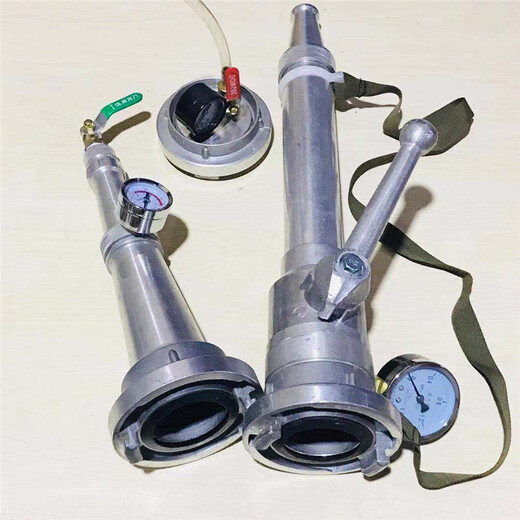 Suitable for customizing 65 pressure measuring DC fire water nozzle head with pressure gauge and switch fire hydrant cover test 65 DC pressure measuring water gun