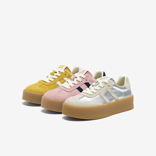 Bestou Frühlings- und Sommereinkaufszentrum Neues Retro dicker Silber Deutsch -Trainingschuhe Frauen Casual Sports Schuhe i9227cm4 Silber/Grau 35