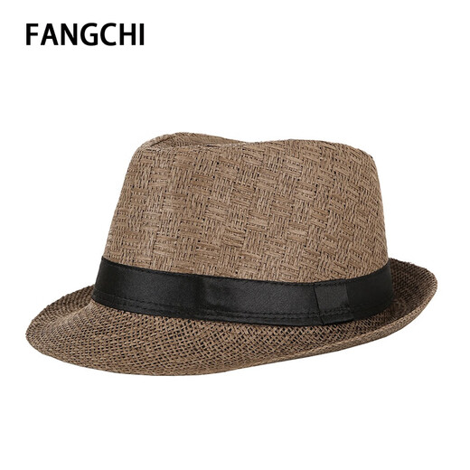 Fangchi-Hut Männer, mittleren und älteren Männer im Sommer koreanischer Papyrus atmungsaktiv und erfrischender Topper reisen gute Partner-Strohhut mit großer Größe großer Kopfumfang Dym-175 Meter Weiß L (58-60 cm)