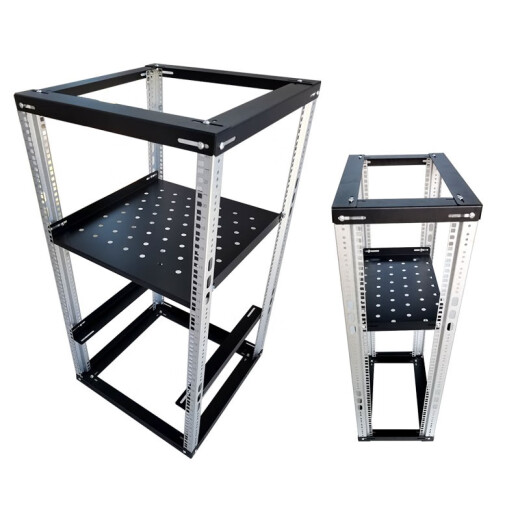 9U12U18U Simple Open Network Cabinet Microphone Cabinet Airbox Amplifier Audio Rack Assembly Cabinet Black Height 695*Depth 328 A Layer 0x0x0cm