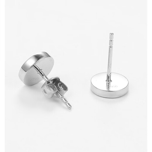 PT950 platinum fashionable black agate earrings for men and women European and American style atmospheric earrings (single) cool cover hip-hop