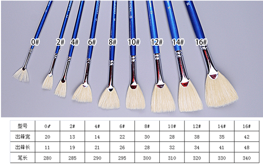
Beijing Xiedetang Boar Bristle Fan Pen Fishtail Fan Brush 656 Pig Hair Oil Brush 686 Pig Bristle Pig Pen 646 Color Painting Brush 880 Acrylic Art Cave Water Chalk 646 Fan Shape (6 packs)