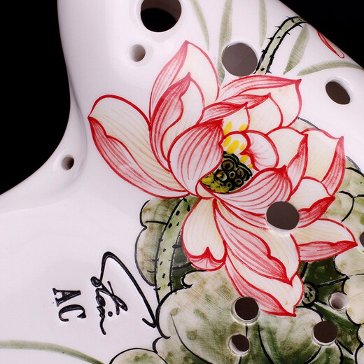 
FENG YA OCARINA Hand-drawn three-tube mido C oval, performance-level three-tube AC ​​wide range, three-tube lotus [front opening]
