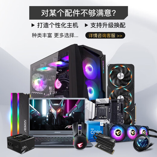 技嘉全家桶 AMD 锐龙R9 9900/9950X3D+5070TI/5080/5090/RX9070XT电竞游戏主机 台式组装电脑 千帧电竞 配置五：9900X3D+RX 9070XT