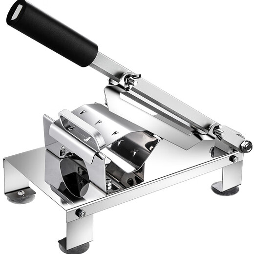 Olodo small slicer commercial multifunctional meat slicer mutton fat beef slicer meat roll manual slicer desktop meat slicer + 2 blades + 20 frozen meat bags