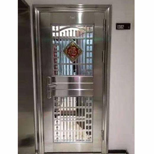 Qinkai изготовленная по индивидуальному заказу полустеклянная полноволновая защитная дверь из нержавеющей стали, дверь из нержавеющей стали 304, вход из белой стали, одна дверь, вентиляционная дверь, утолщенная дверь 860 * 2050, 304 утолщенная