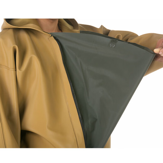 Zailu PVC full body waders for fishing, fishing suits, thickened wading pants, waterproof one-piece fishing pants, yellow knitted gloves, whole body 47 47