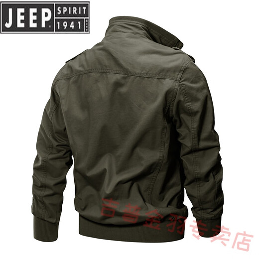 JEEP SPIRIT男士飞行员外套男夹克二战美军军迷战术外套 9903军绿色 薄款 2XL 150-165斤 建议