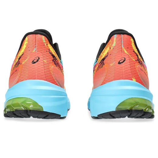 ASICS-Herrenschuhe, Sportschuhe, Stoßdämpfung, modischer Druck, komfortable Laufschuhe, Gehen, Fitness, weiche und rutschfeste neue Stil 1011b826 lebendiges Gelb/Pink 7 = 40 Größe