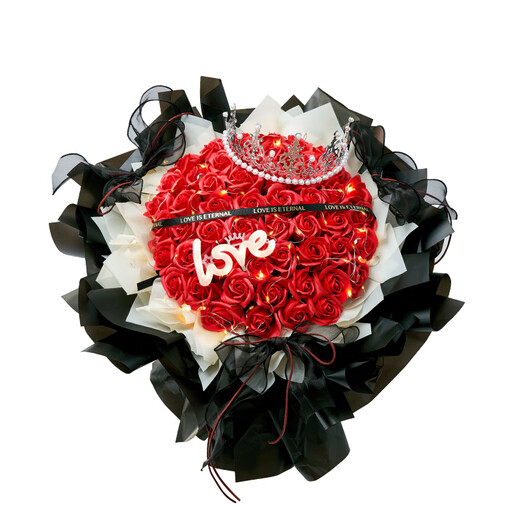 Chuduo 52 rose everlasting soap bouquet birthday gift delivered in the same city for wife wedding anniversary adult gift non-flowers