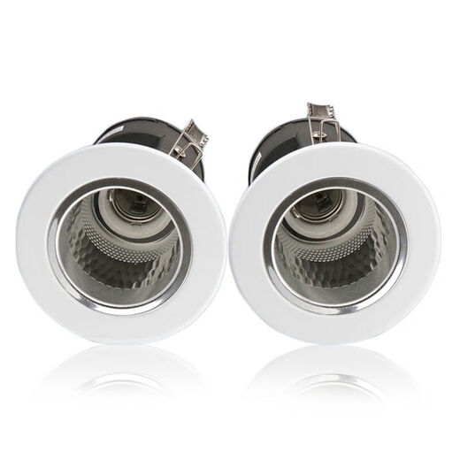 Old-fashioned downlight shell embedded lamp E27 screw lamp holder concealed LED ceiling light 2.5 inches 3 inches 4 inches 5 inches 3 inches white edge downlight