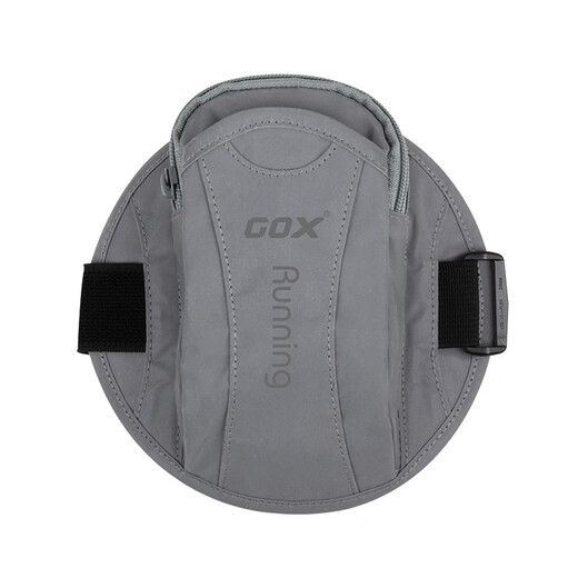 GOX Reflective Running Arm Bag Waterproof Sports Phone Bag Outdoor Cycling Fitness Unisex Arm Cover Luminous Silver