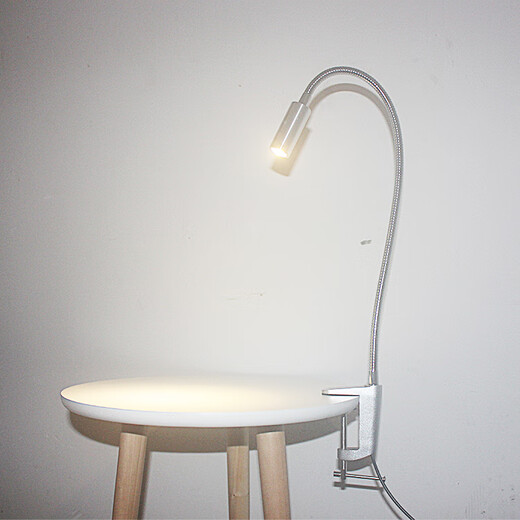 LED长臂台灯折叠弯曲工字夹式30度聚光雕刻车间维修绘图工作台灯 G夹-T10-白光-加长版 按钮开关