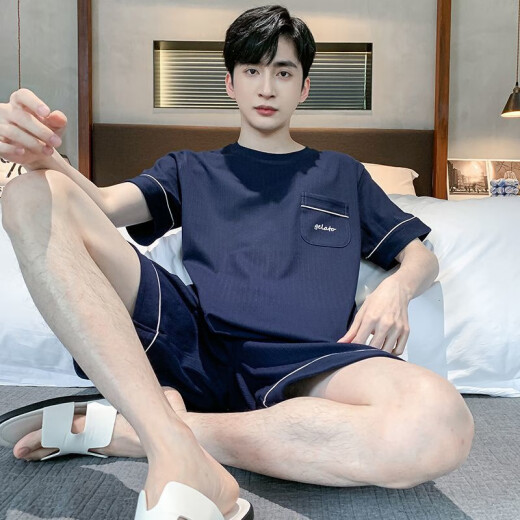 Modal Herren Pyjamas Herren Sommer 2025 Neue Kurzärmer-Heimkleidung Herrenstil Jungen und Teenager Sommerstil großgröße HDE-9930 2XL