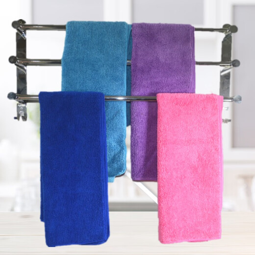 Yiran thickened microfiber towel absorbs water and does not shed lint easily, housekeeping cleaning cloth, wiping table and glass, hotel cleaning cloth, 5 random colors, thickened 30*50CM