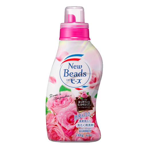 花王（KAO）洗衣液740ml 玫瑰香氛留香 护色去污 含柔顺剂 日本原装进口