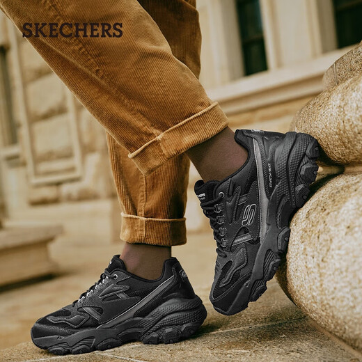 Skechers men's shoes autumn thick sole heightening dad shoes retro sports shoes comfortable soft sole outdoor casual shoes 237121